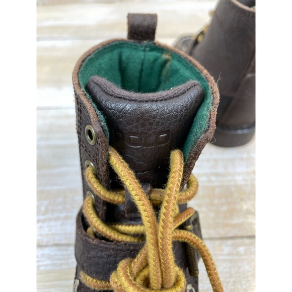 Polo Ralph Lauren Boys Brown Ranger Leather Boots New Size 7